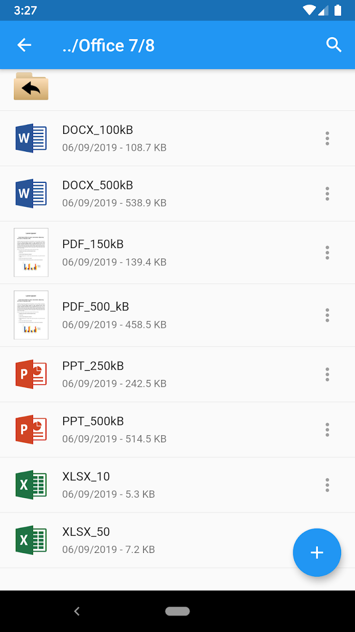 Solar Mobile - List of files